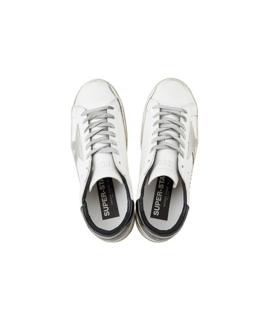 GOLDEN GOOSE DELUXE BRAND Белые кожаные низкие кроссовки / кеды, фото 5