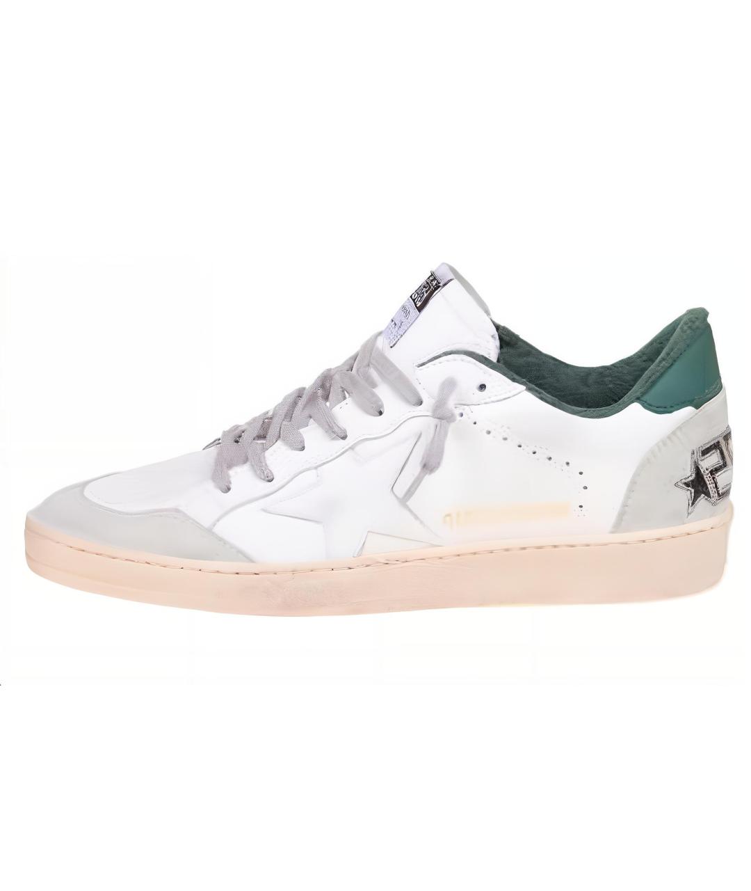 GOLDEN GOOSE DELUXE BRAND Белые кожаные низкие кроссовки / кеды, фото 2