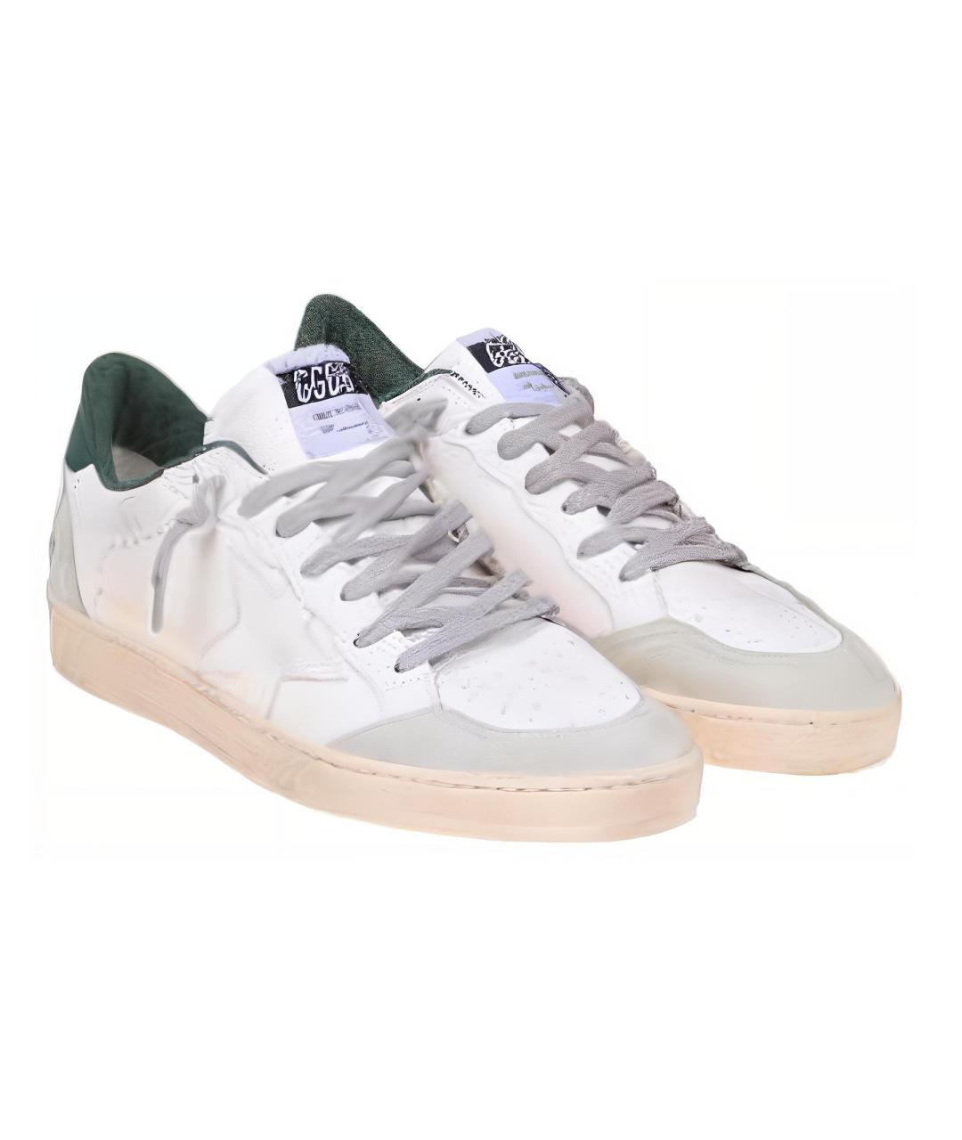 GOLDEN GOOSE DELUXE BRAND Белые кожаные низкие кроссовки / кеды, фото 3