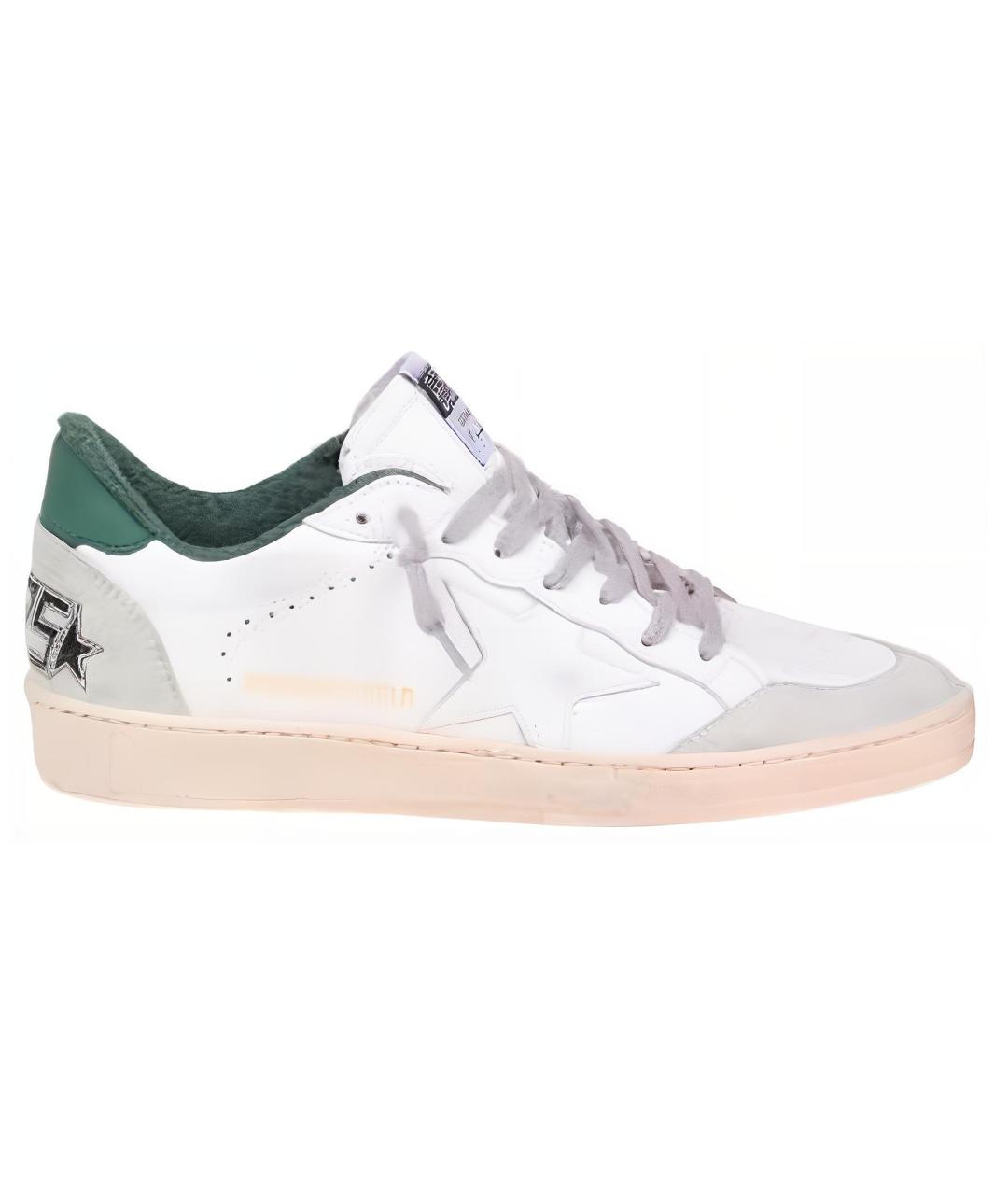 GOLDEN GOOSE DELUXE BRAND Белые кожаные низкие кроссовки / кеды, фото 1