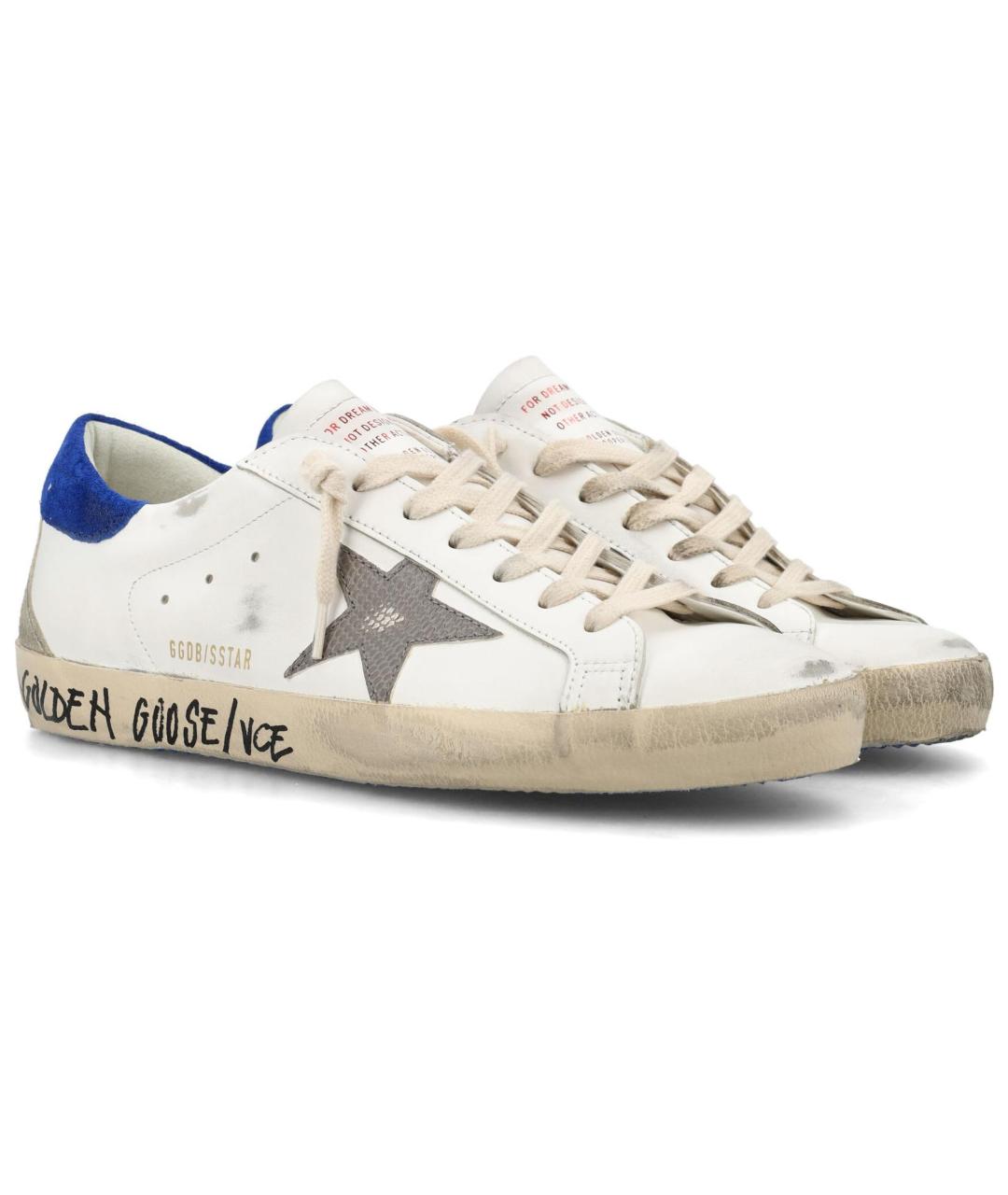 GOLDEN GOOSE DELUXE BRAND Белые кожаные низкие кроссовки / кеды, фото 3