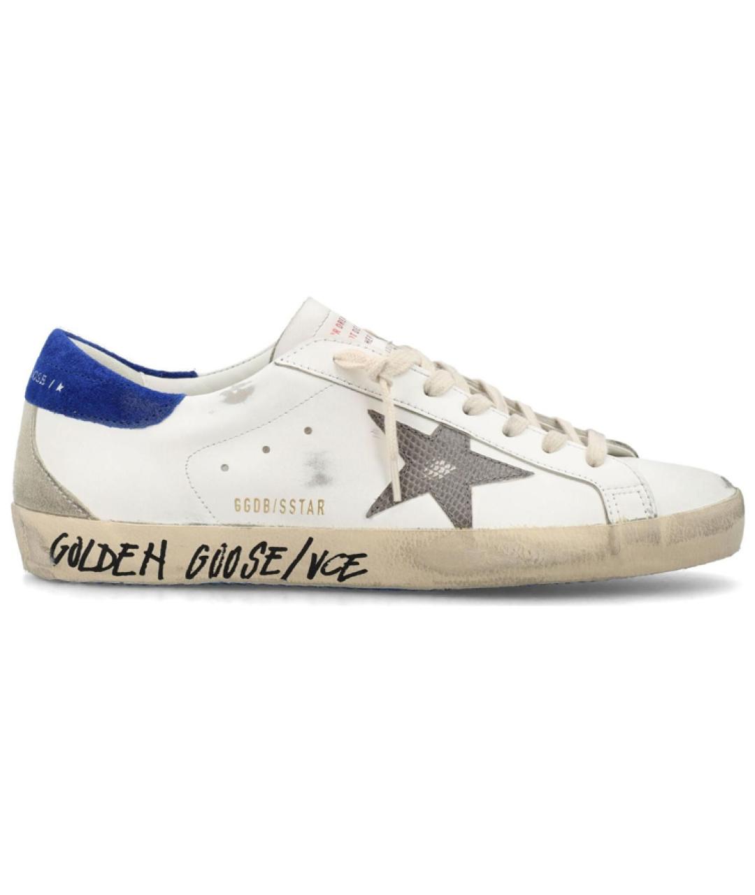 GOLDEN GOOSE DELUXE BRAND Белые кожаные низкие кроссовки / кеды, фото 1