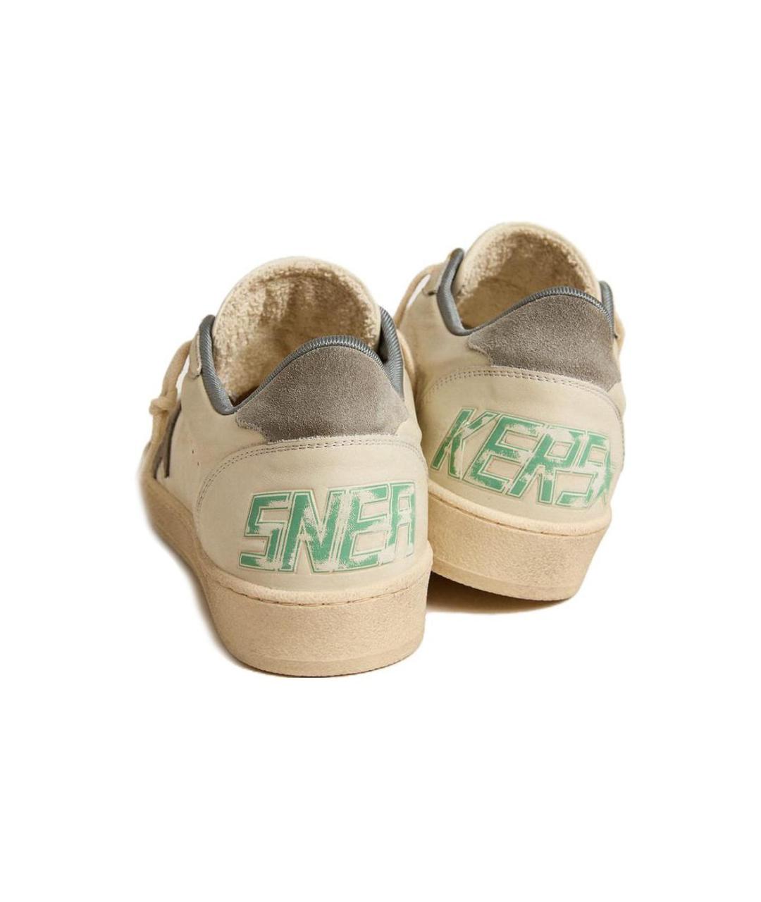 GOLDEN GOOSE DELUXE BRAND Серые кожаные низкие кроссовки / кеды, фото 3