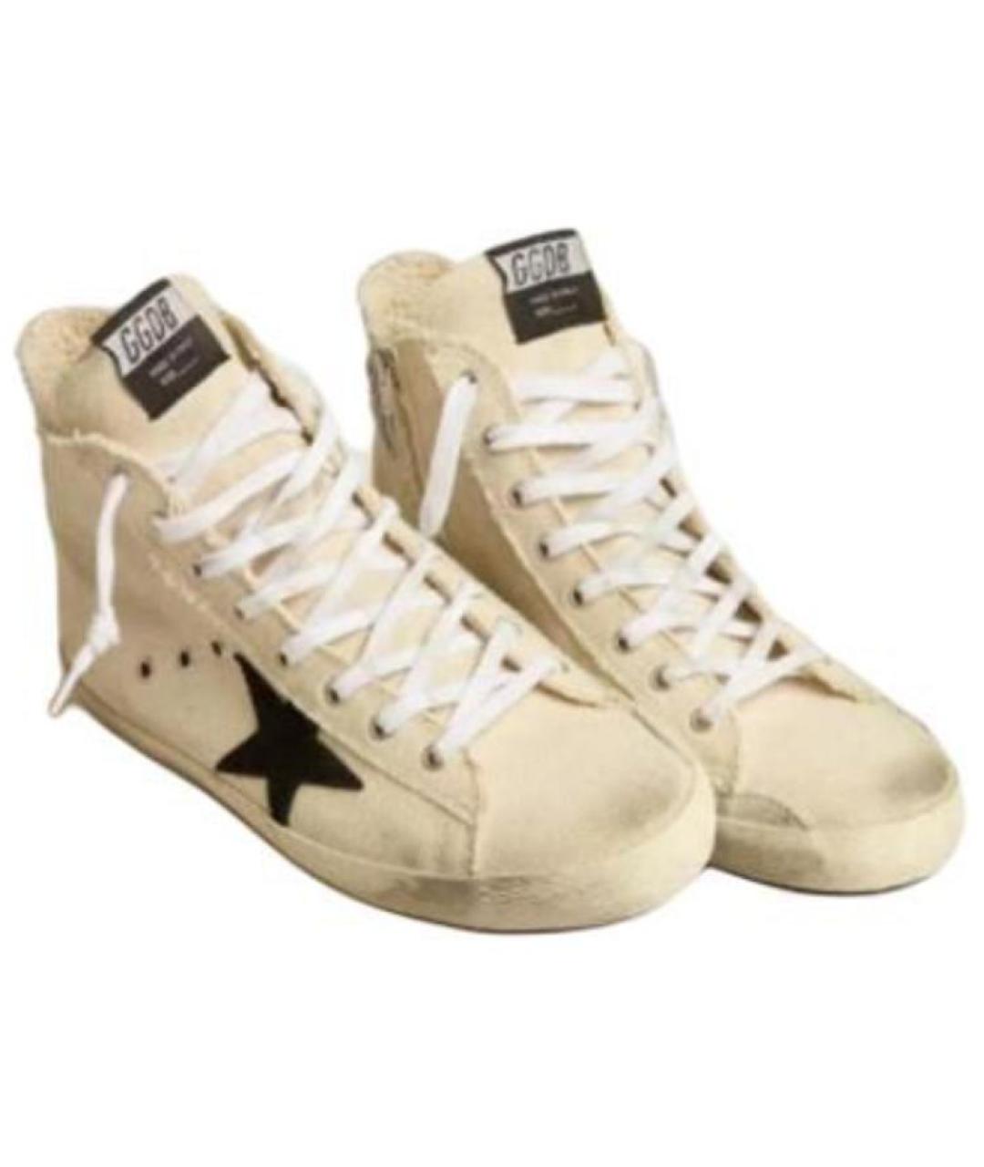 GOLDEN GOOSE DELUXE BRAND Белые текстильные кеды, фото 3