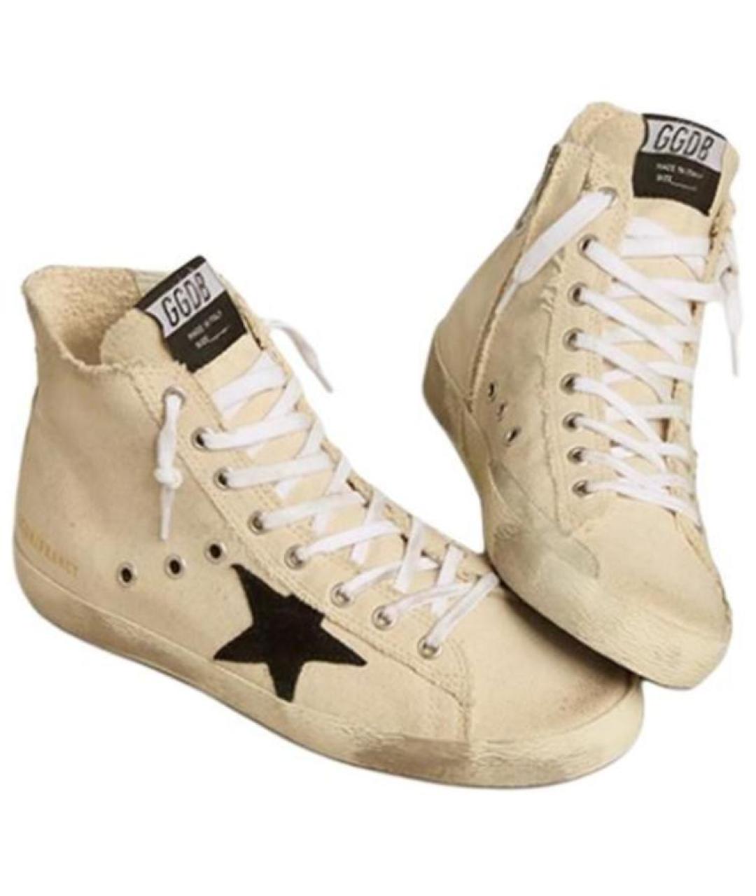 GOLDEN GOOSE DELUXE BRAND Белые текстильные кеды, фото 4