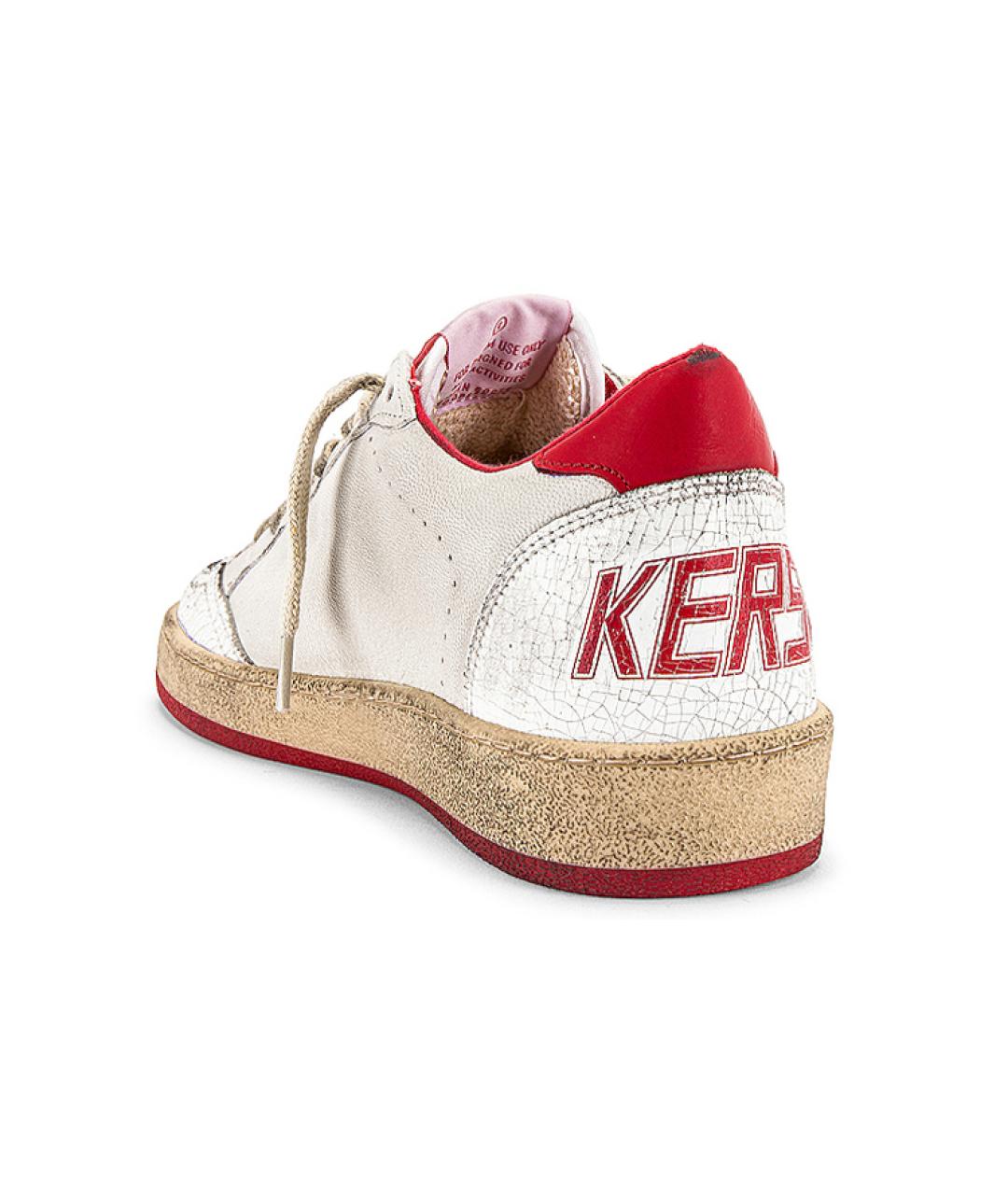 GOLDEN GOOSE DELUXE BRAND Красные кожаные кеды, фото 4