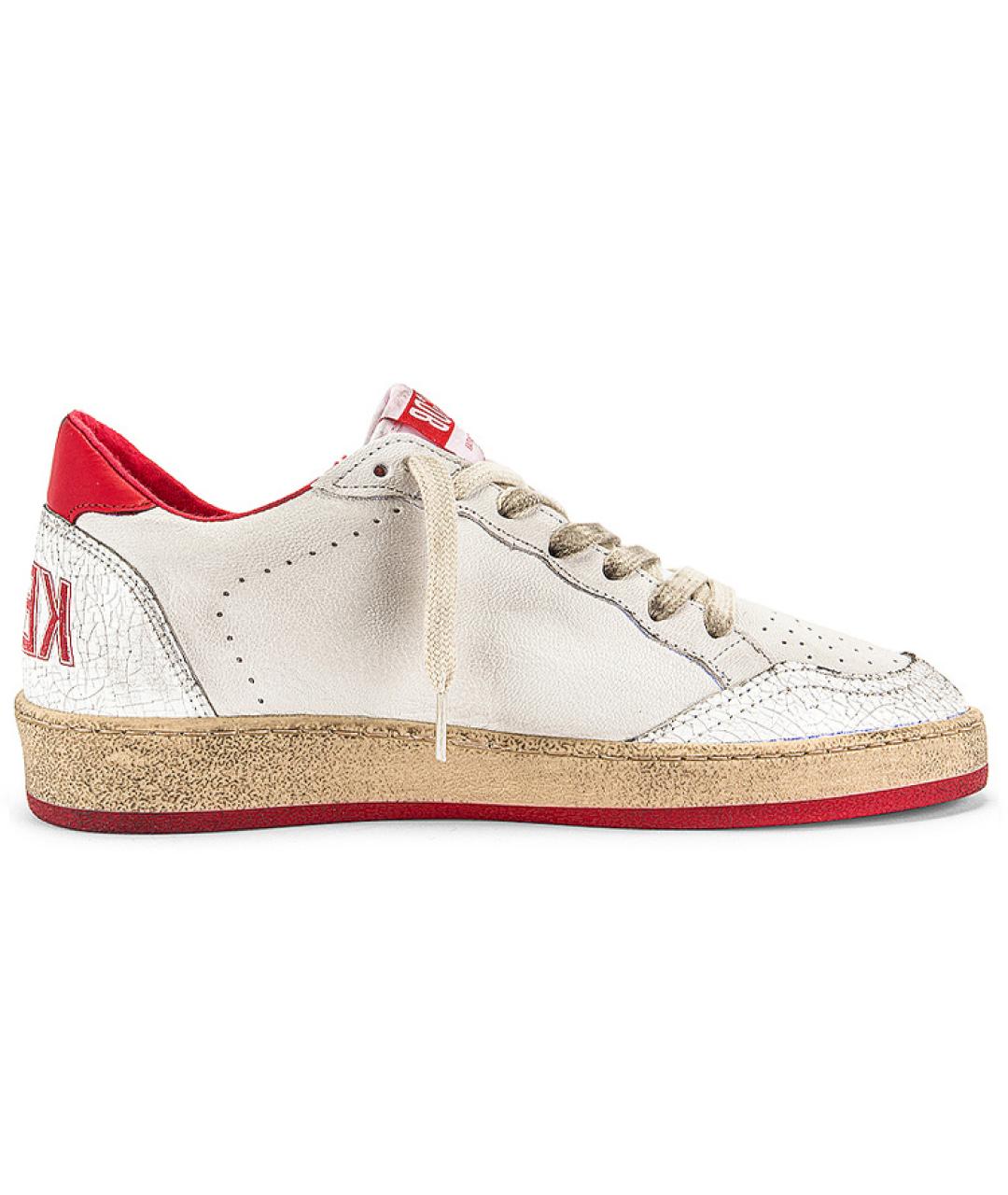 GOLDEN GOOSE DELUXE BRAND Красные кожаные кеды, фото 2