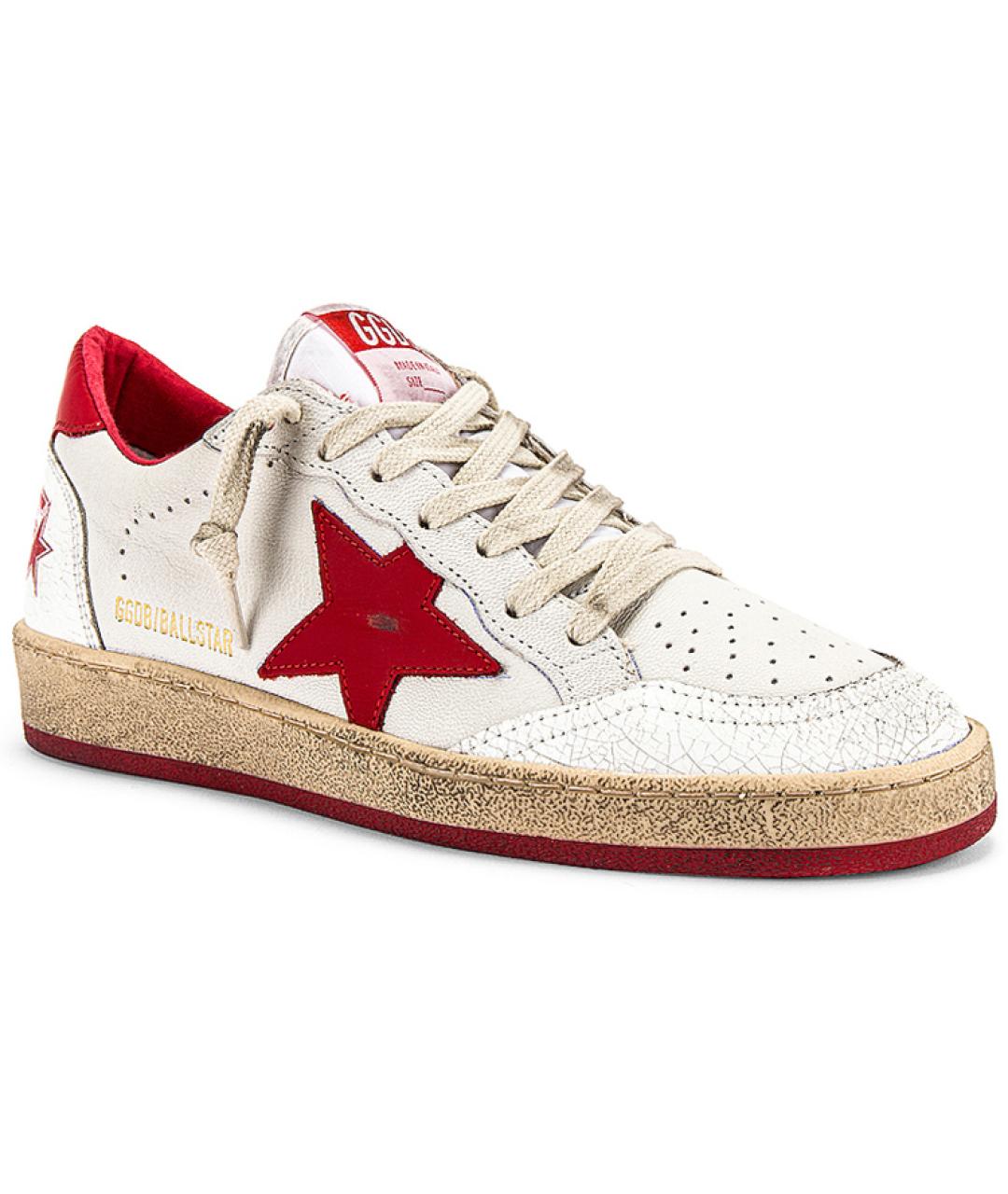 GOLDEN GOOSE DELUXE BRAND Красные кожаные кеды, фото 3