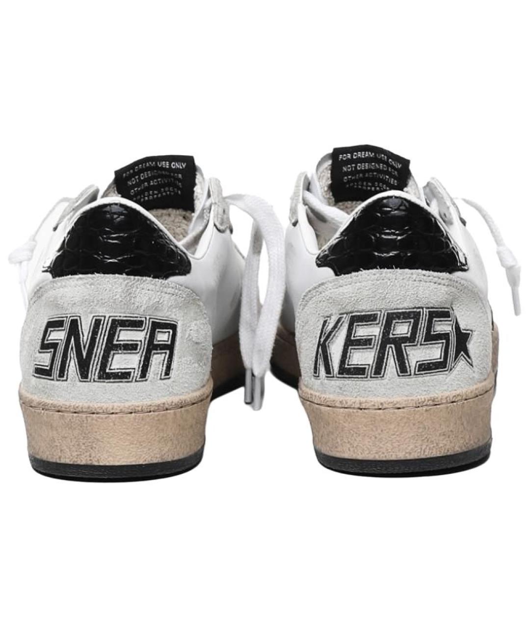 GOLDEN GOOSE DELUXE BRAND Белые кожаные низкие кроссовки / кеды, фото 4