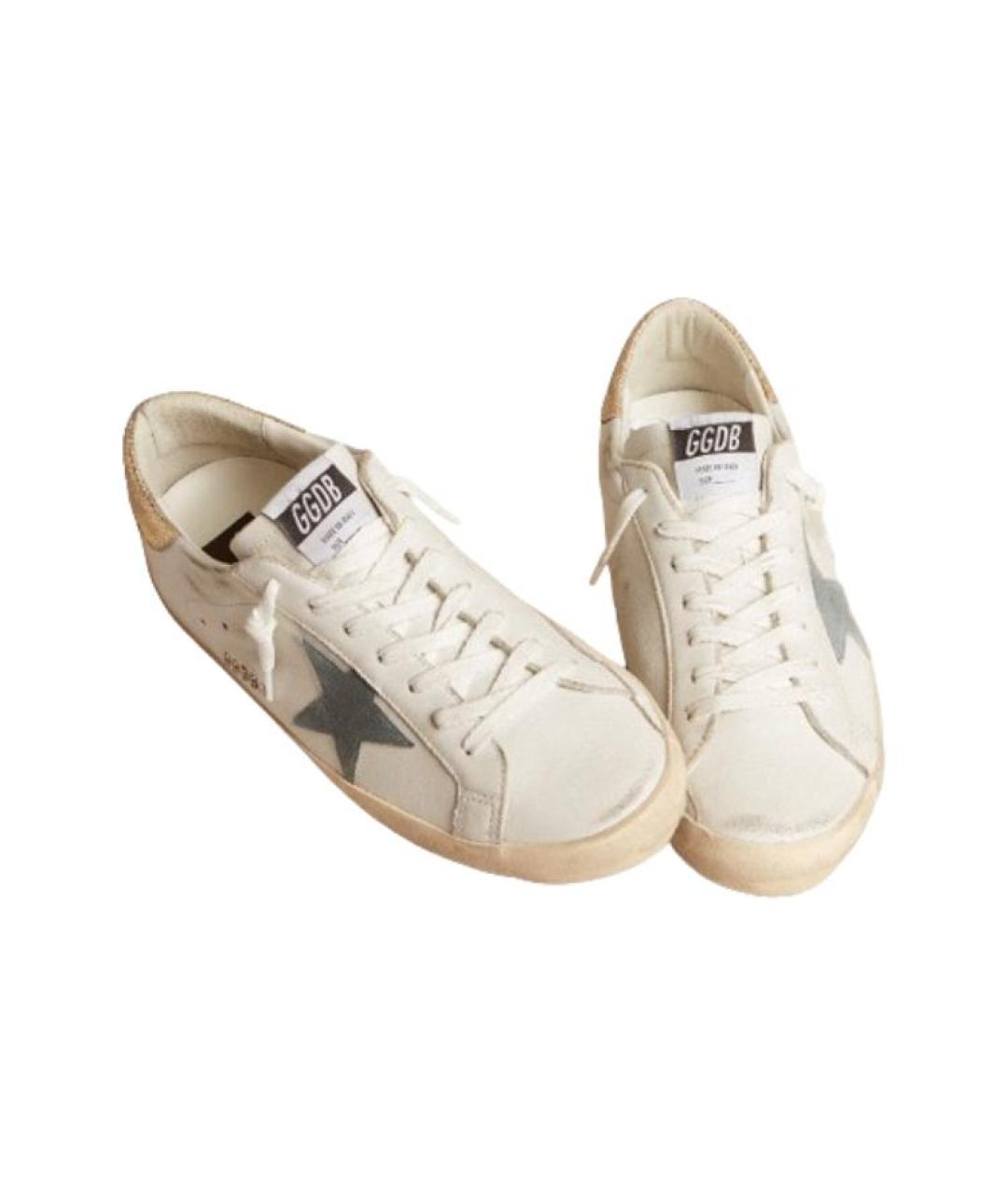 GOLDEN GOOSE DELUXE BRAND Белые кожаные низкие кроссовки / кеды, фото 3