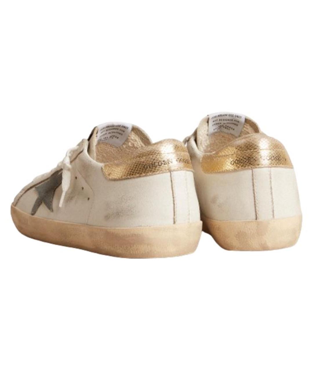 GOLDEN GOOSE DELUXE BRAND Белые кожаные низкие кроссовки / кеды, фото 4