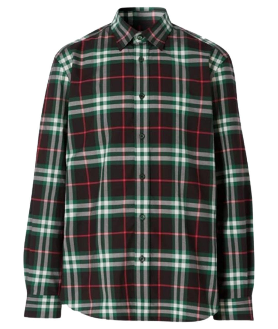 BURBERRY Зеленая хлопковая кэжуал рубашка, фото 1