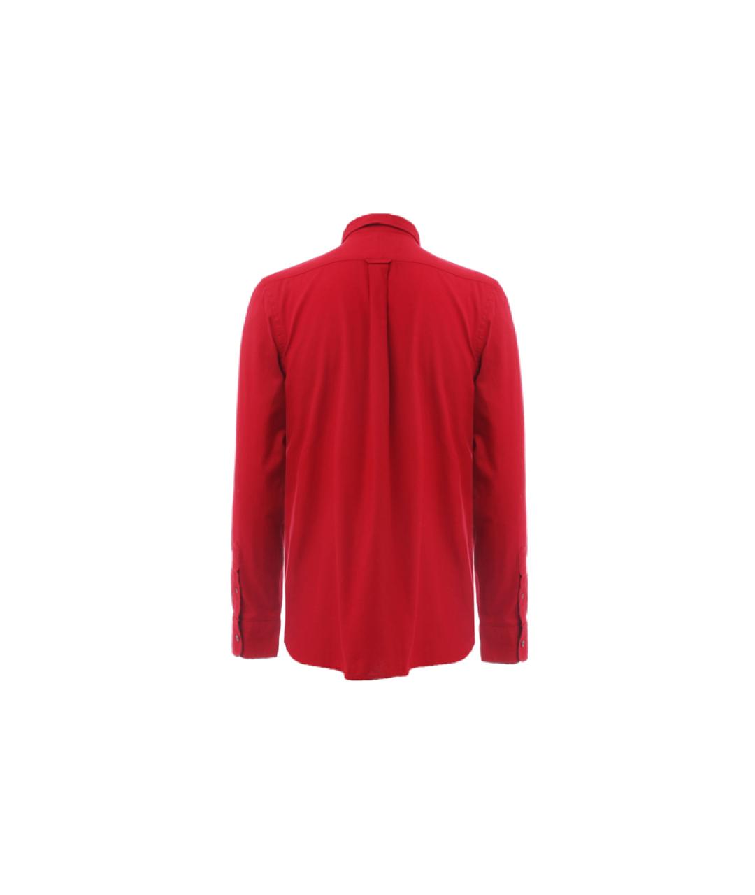 BURBERRY Красная хлопковая классическая рубашка, фото 2