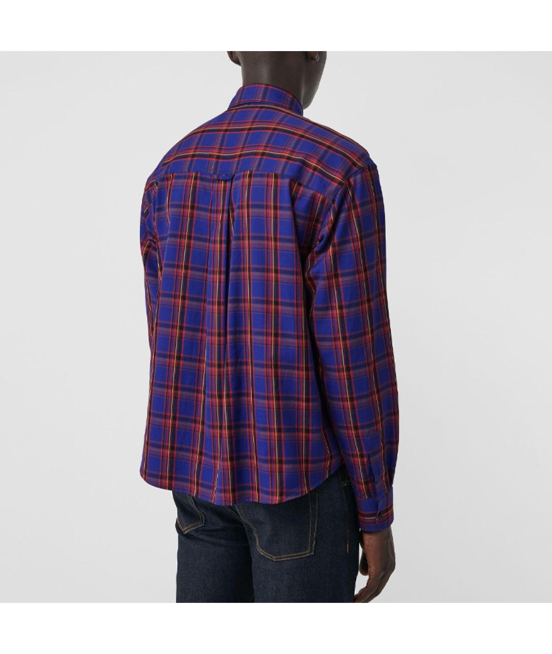 BURBERRY Синяя хлопковая кэжуал рубашка, фото 4
