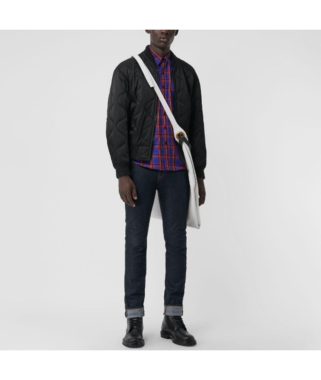 BURBERRY Синяя хлопковая кэжуал рубашка, фото 3