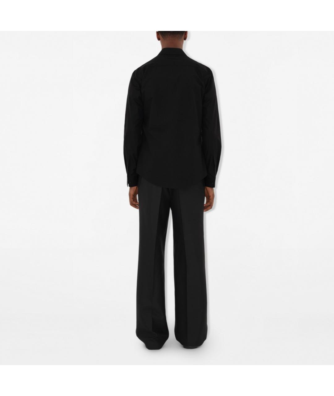 BURBERRY Черная хлопковая кэжуал рубашка, фото 5