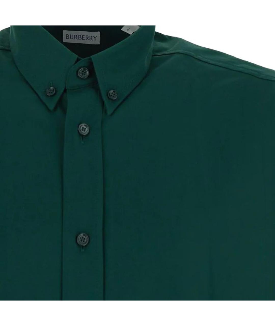 BURBERRY Зеленая хлопковая кэжуал рубашка, фото 3