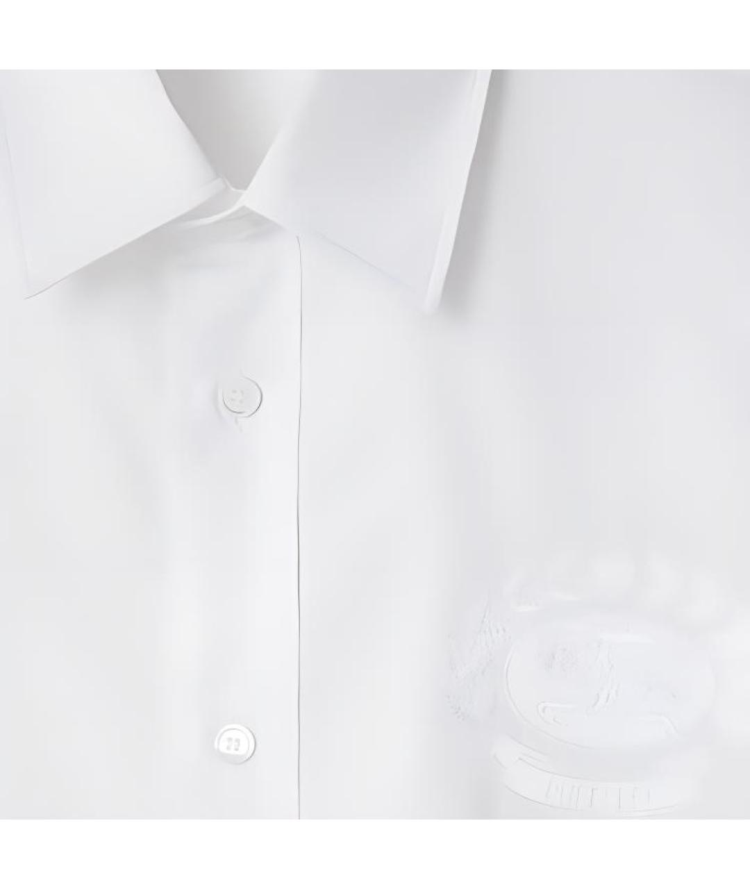 BURBERRY Белая хлопковая классическая рубашка, фото 5