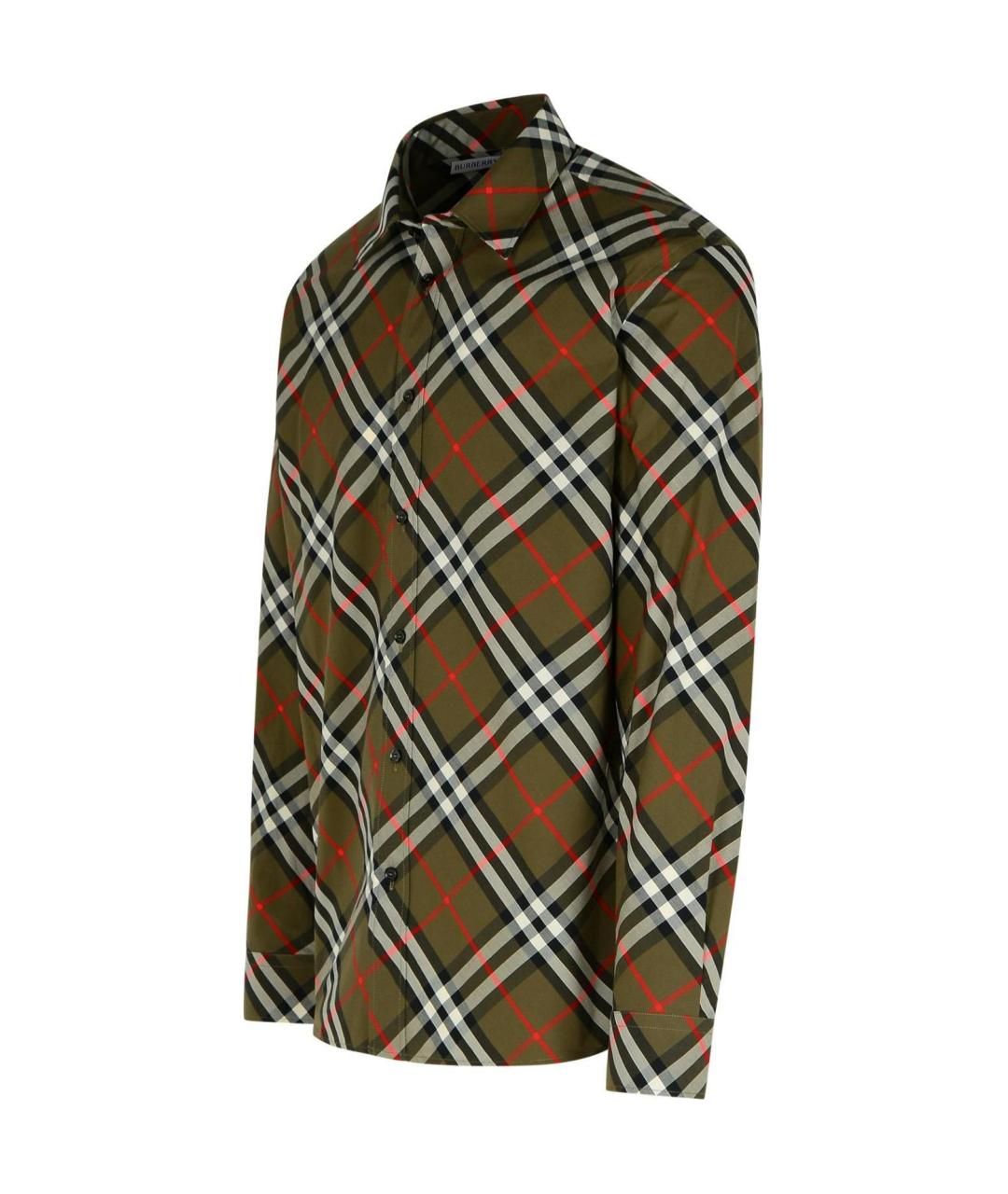 BURBERRY Зеленая хлопковая классическая рубашка, фото 3
