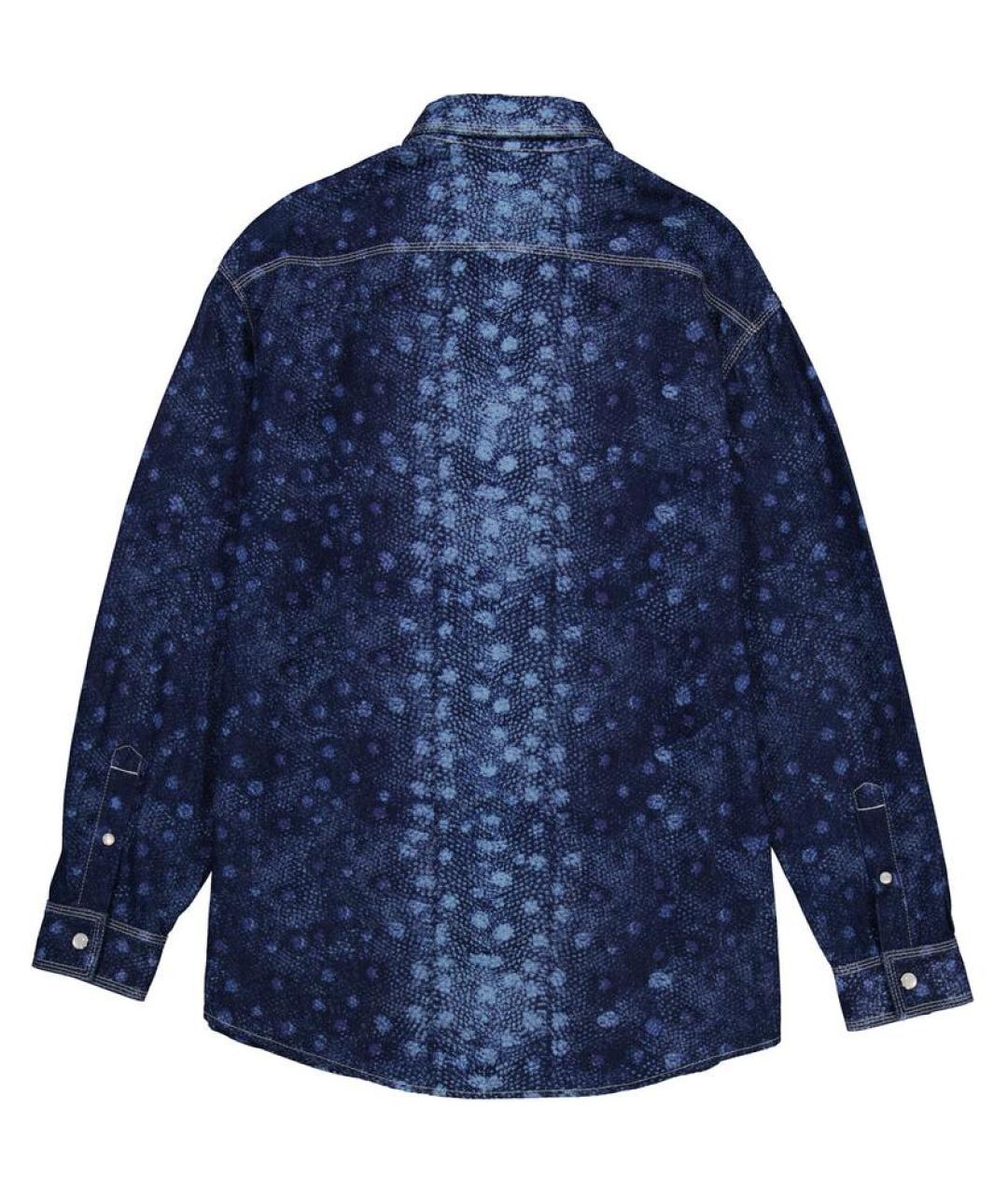 BURBERRY Темно-синяя хлопковая кэжуал рубашка, фото 2