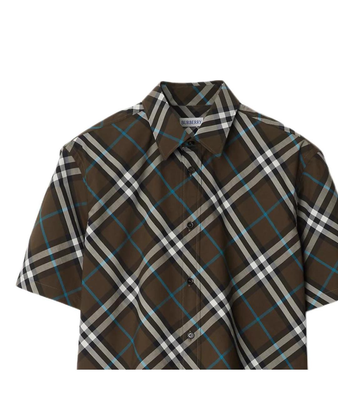 BURBERRY Коричневая хлопковая кэжуал рубашка, фото 5