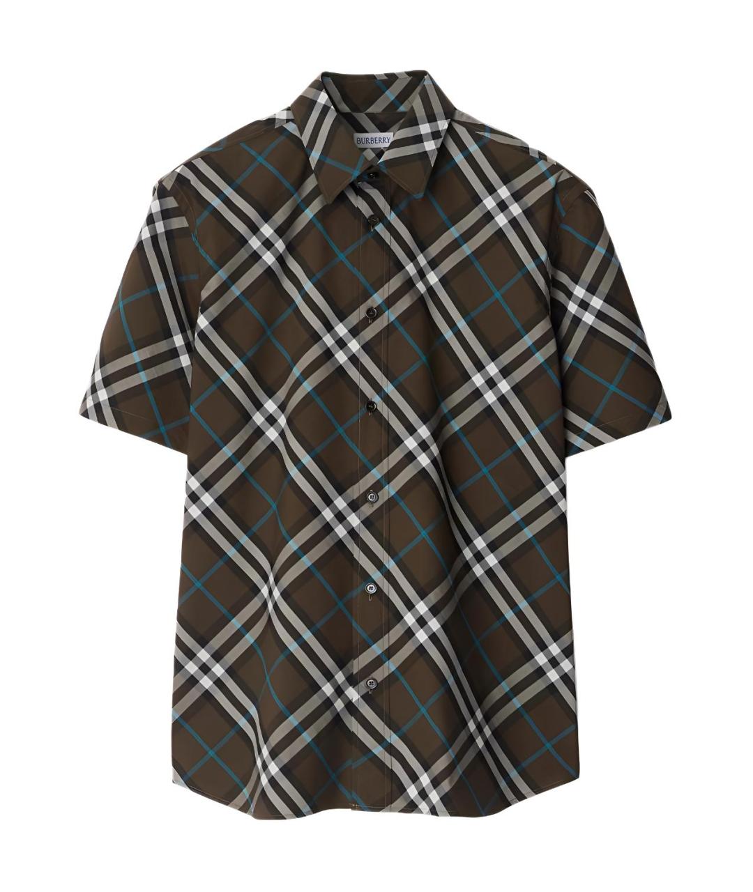 BURBERRY Коричневая хлопковая кэжуал рубашка, фото 1
