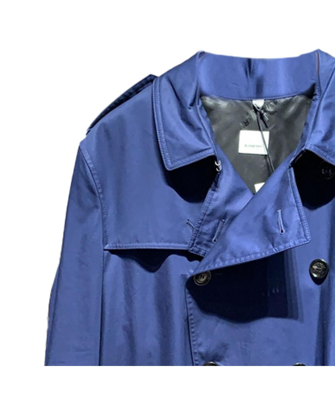 BURBERRY Синий тренч / плащ, фото 3