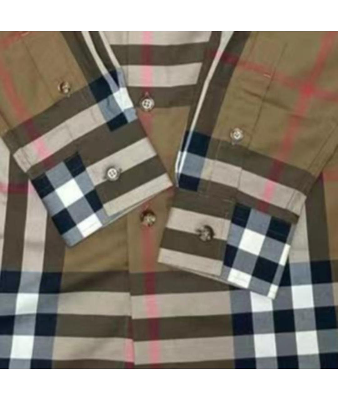 BURBERRY Коричневая хлопковая кэжуал рубашка, фото 4