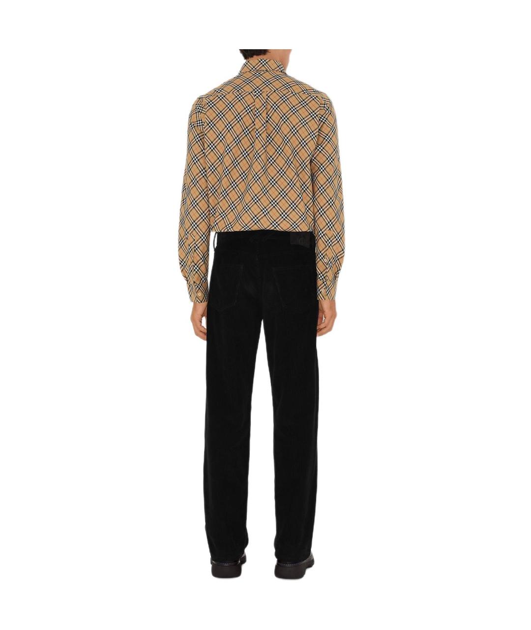 BURBERRY Бежевая хлопковая кэжуал рубашка, фото 3