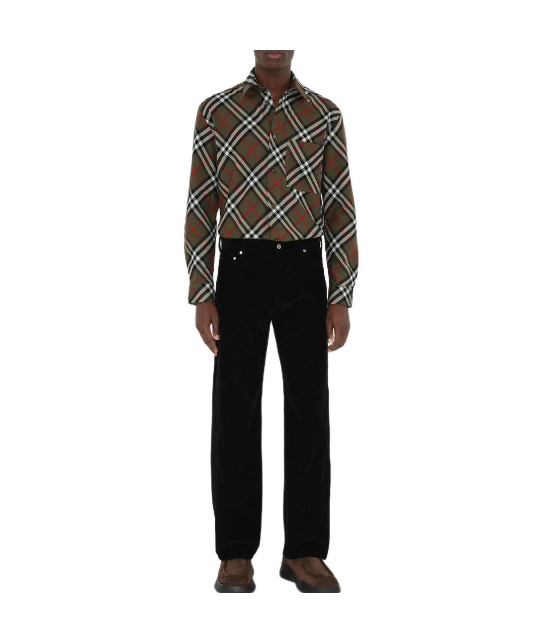 BURBERRY Коричневая хлопковая кэжуал рубашка, фото 2