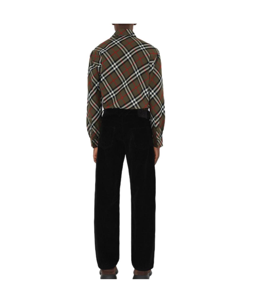 BURBERRY Коричневая хлопковая кэжуал рубашка, фото 3