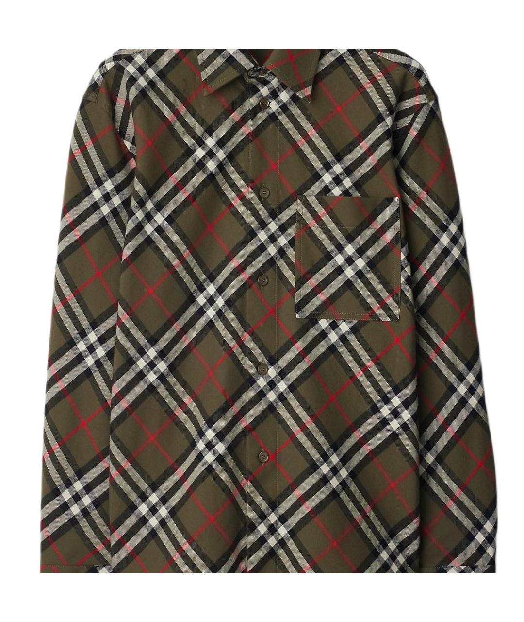 BURBERRY Коричневая хлопковая кэжуал рубашка, фото 5