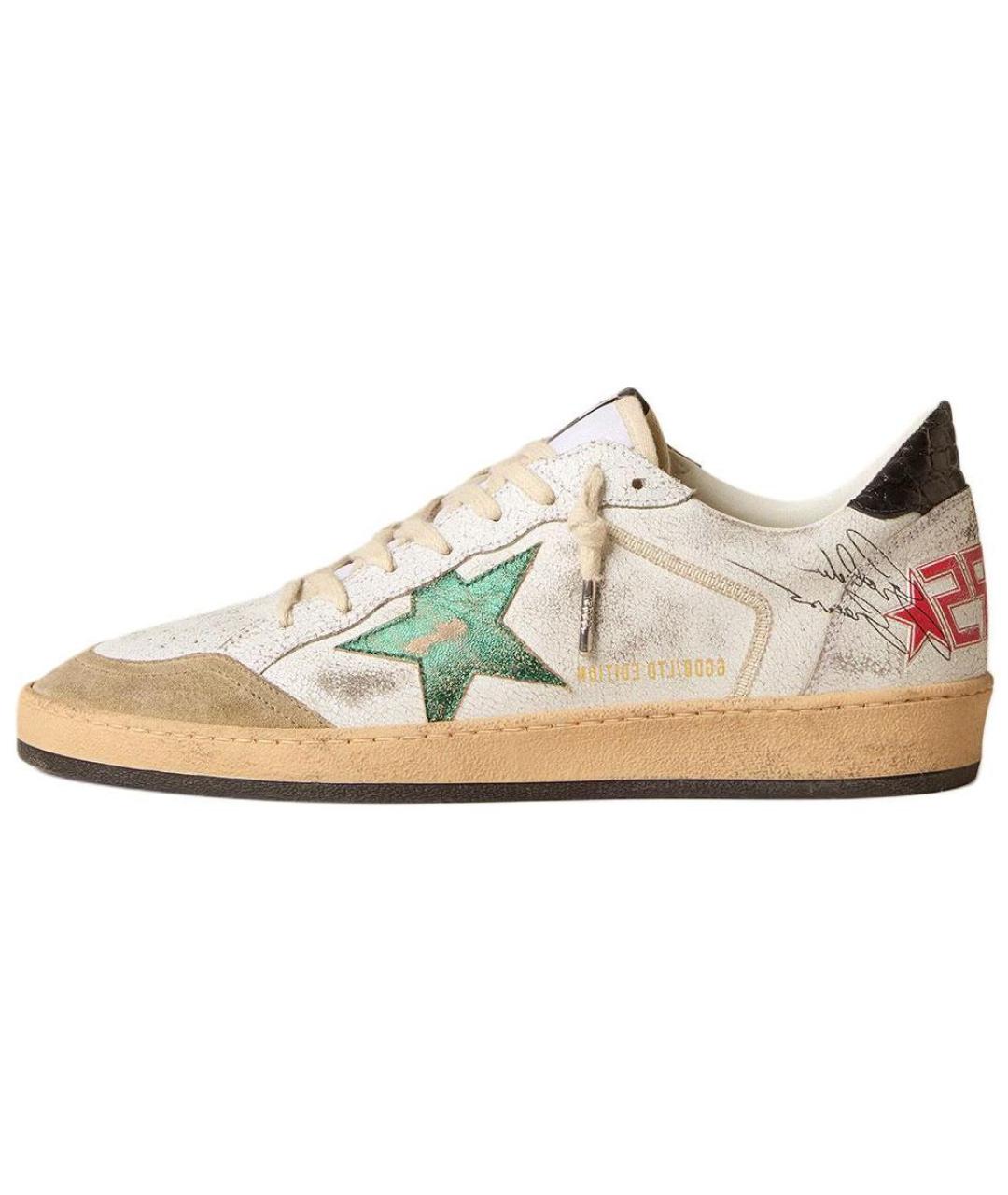 GOLDEN GOOSE DELUXE BRAND Белые кожаные низкие кроссовки / кеды, фото 2