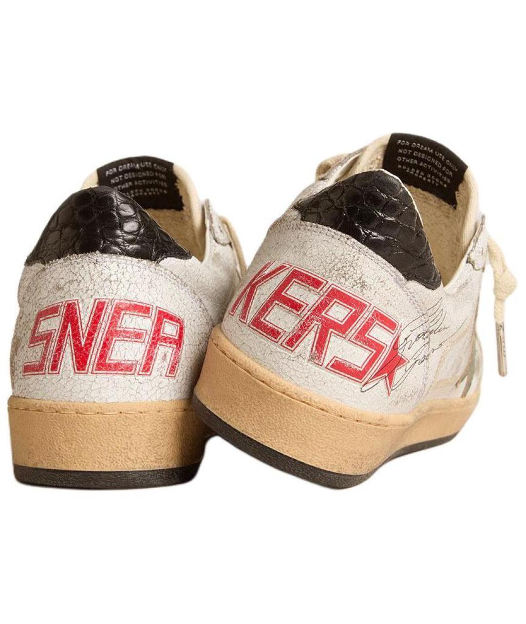 GOLDEN GOOSE DELUXE BRAND Белые кожаные низкие кроссовки / кеды, фото 4