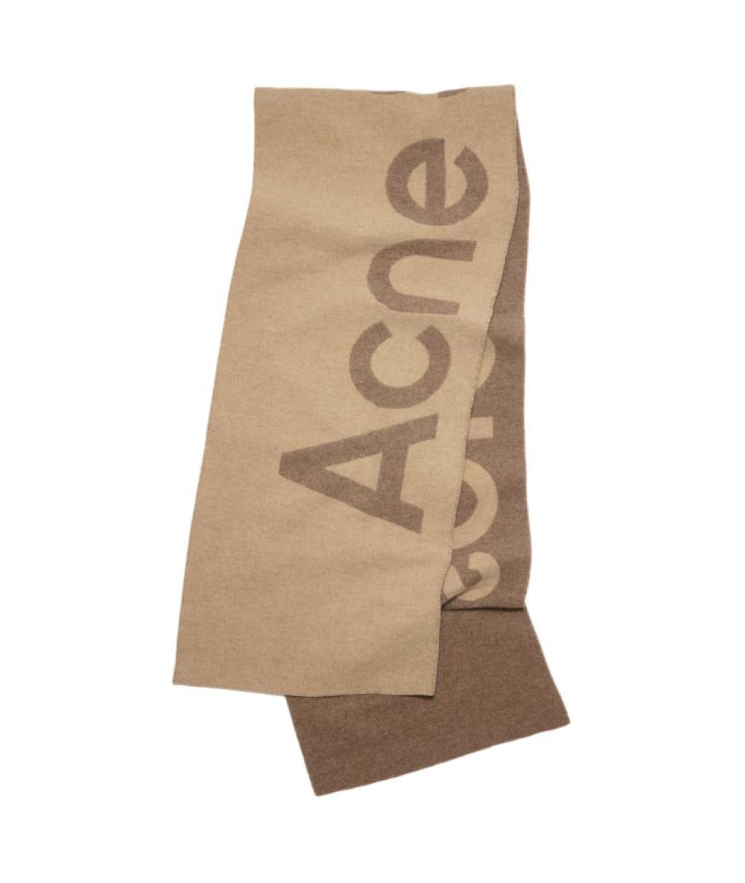 ACNE STUDIOS Коричневый шарф, фото 2