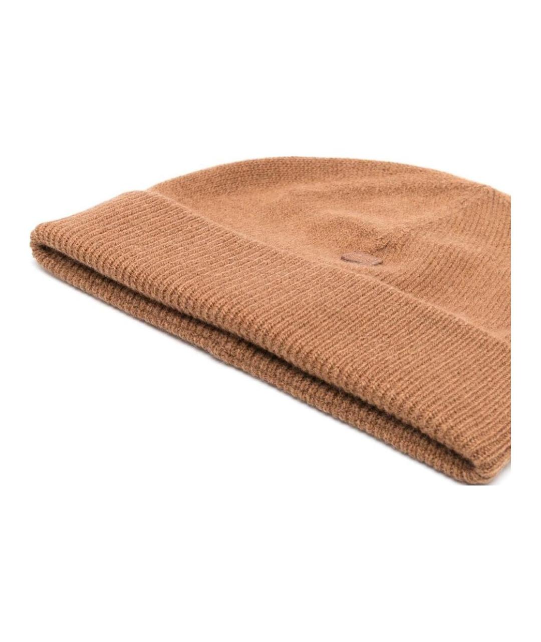 ACNE STUDIOS Коричневая шерстяная шапка, фото 2