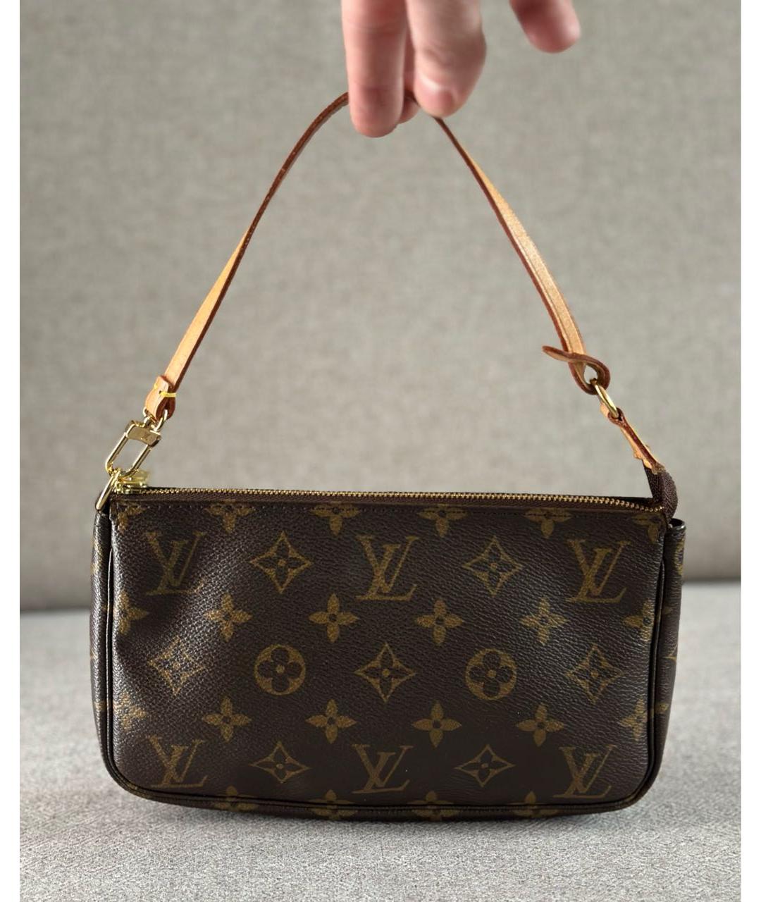 LOUIS VUITTON Коричневая сумка с короткими ручками, фото 9