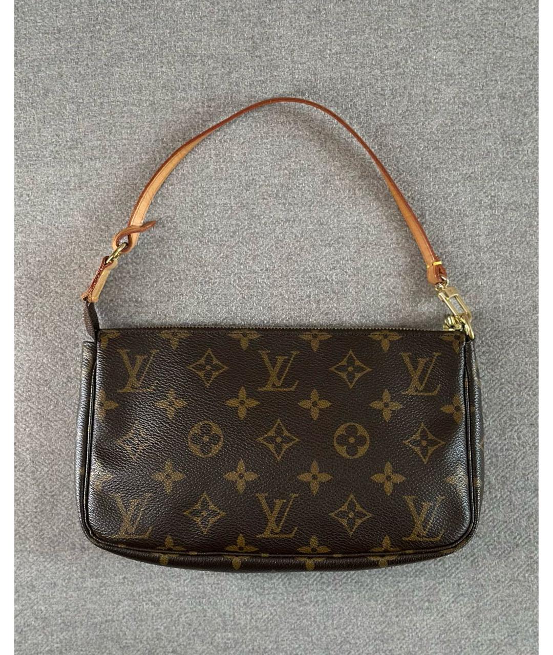 LOUIS VUITTON Коричневая сумка с короткими ручками, фото 7