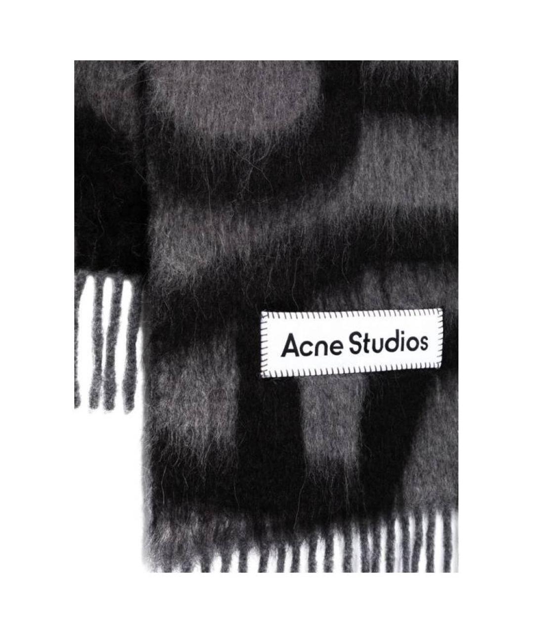 ACNE STUDIOS Серый шарф, фото 5