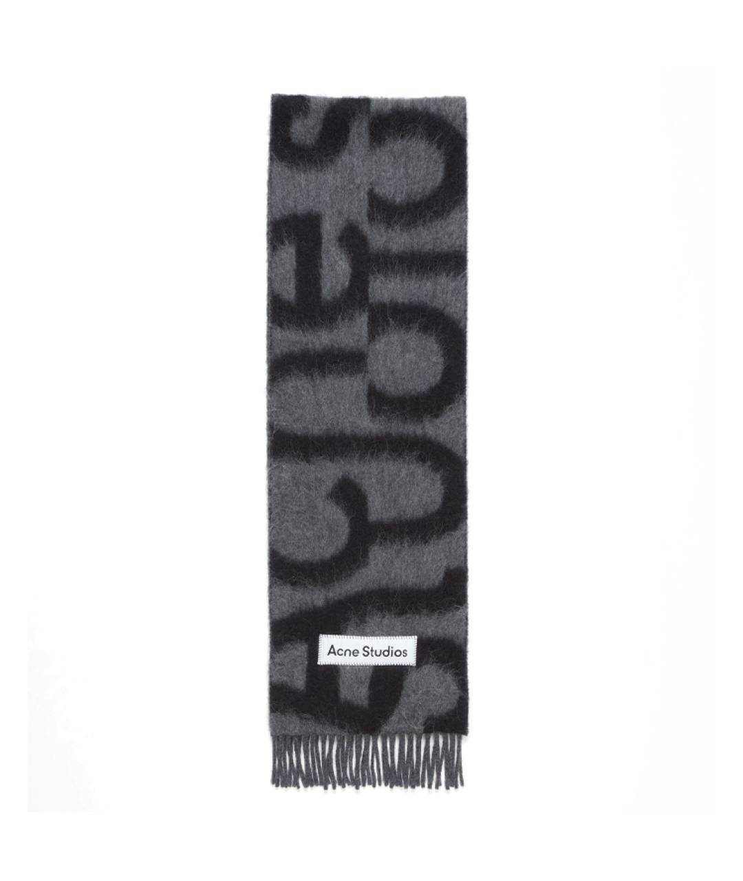 ACNE STUDIOS Серый шарф, фото 6