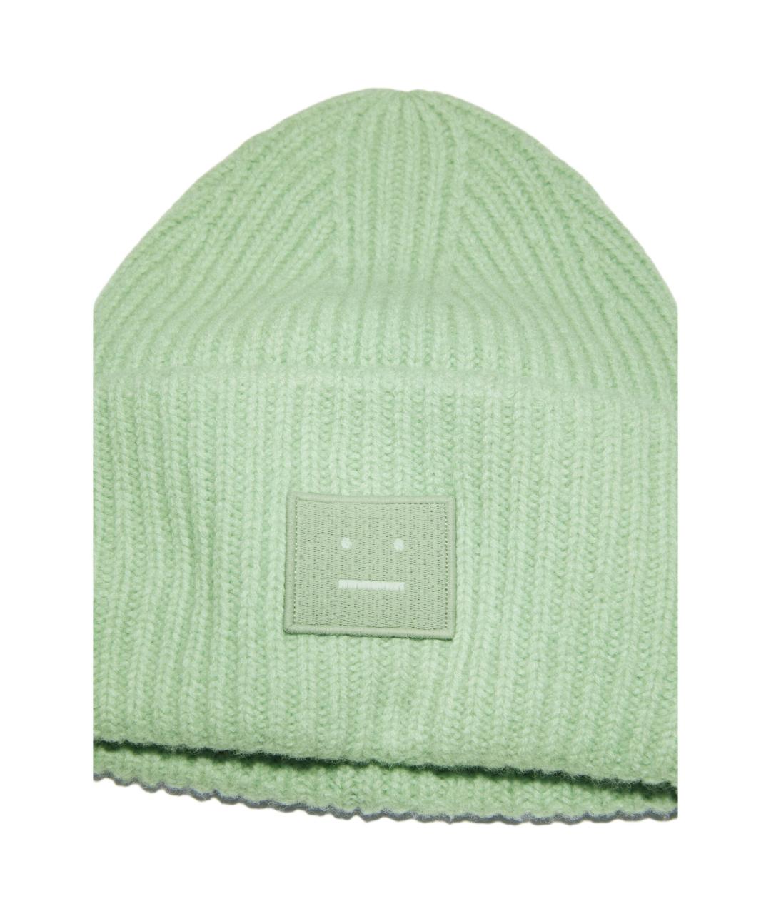 ACNE STUDIOS Зеленая шерстяная шапка, фото 2