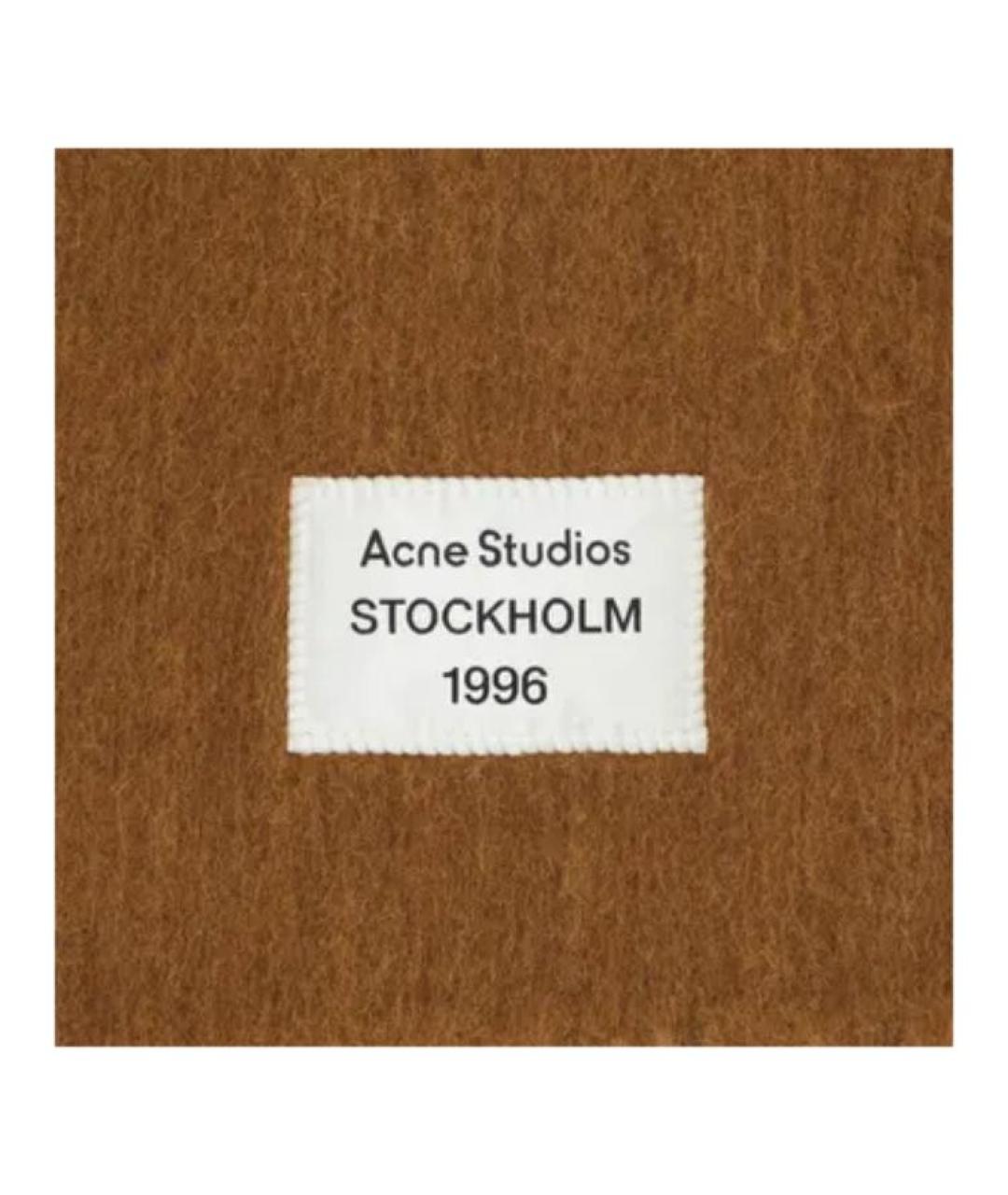 ACNE STUDIOS Коричневый шарф, фото 4
