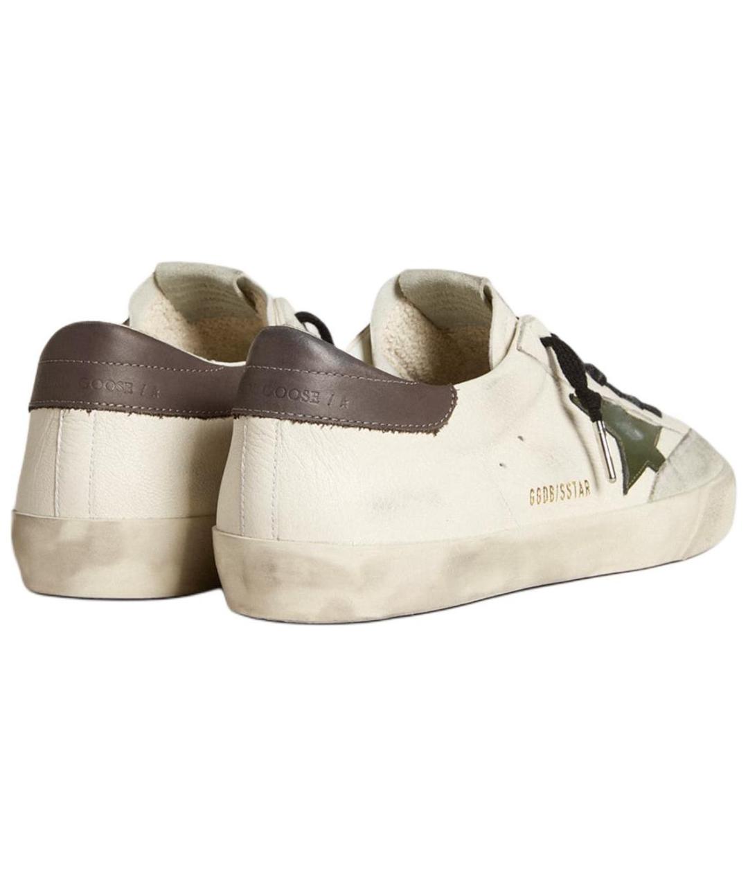 GOLDEN GOOSE DELUXE BRAND Белые кожаные низкие кроссовки / кеды, фото 3