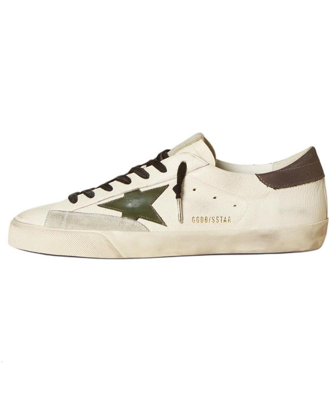 GOLDEN GOOSE DELUXE BRAND Белые кожаные низкие кроссовки / кеды, фото 2