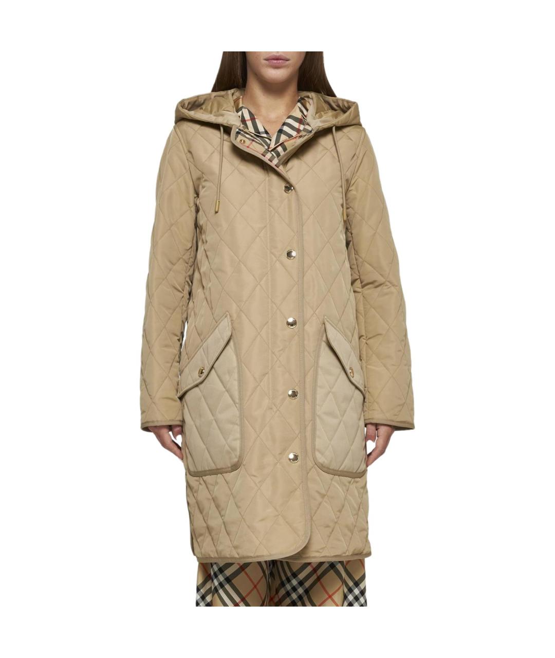 BURBERRY Бежевое пальто, фото 3
