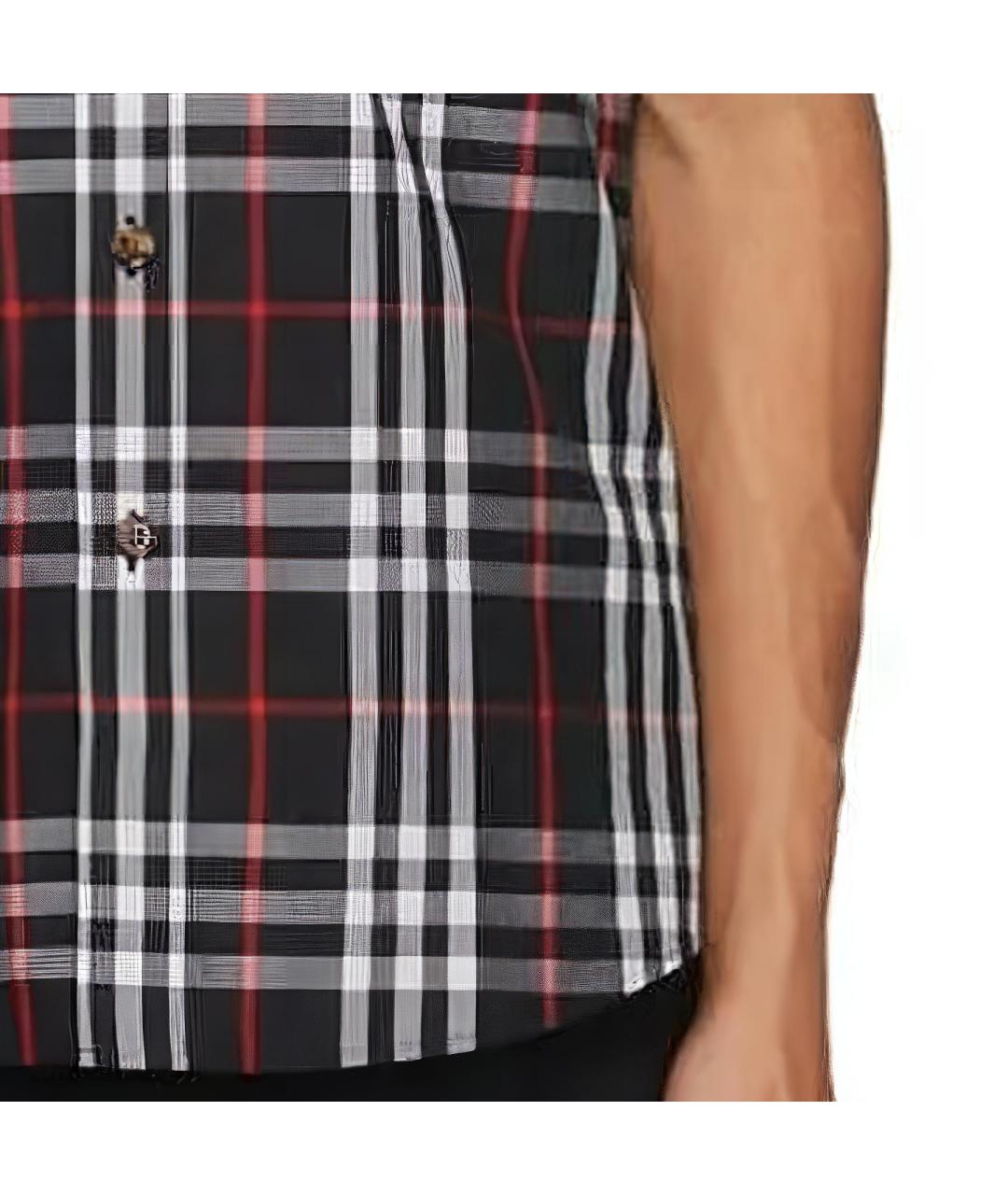 BURBERRY Темно-синяя хлопковая кэжуал рубашка, фото 3