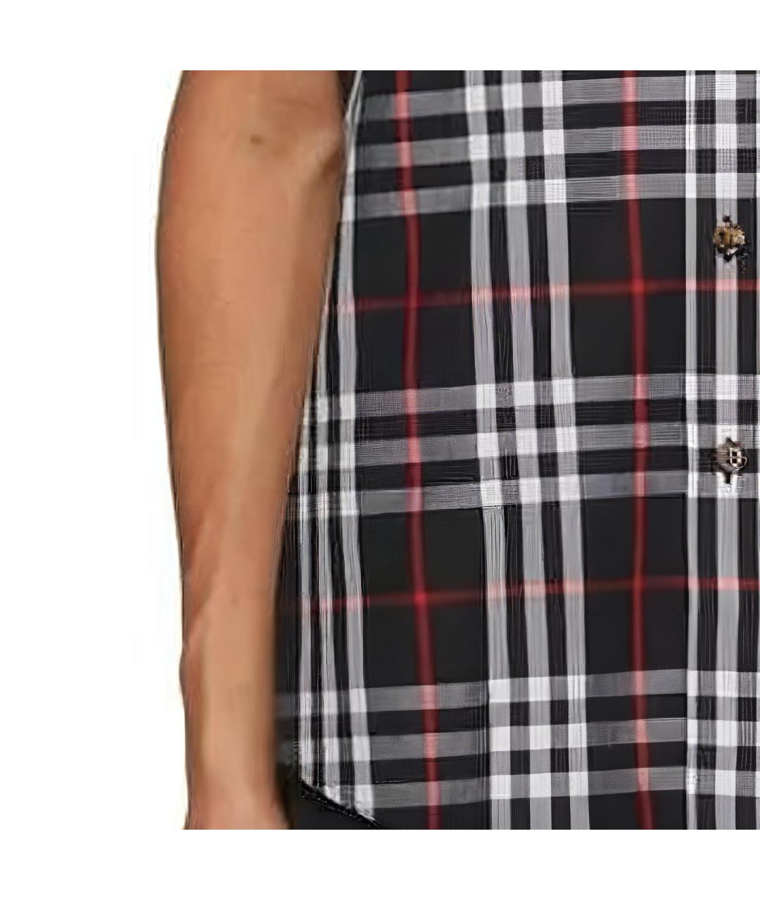 BURBERRY Темно-синяя хлопковая кэжуал рубашка, фото 4