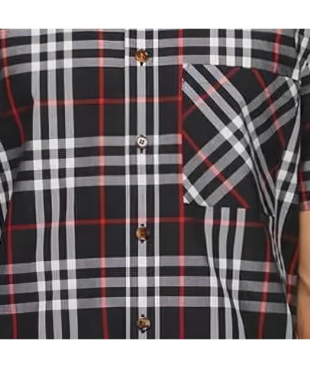 BURBERRY Темно-синяя хлопковая кэжуал рубашка, фото 2