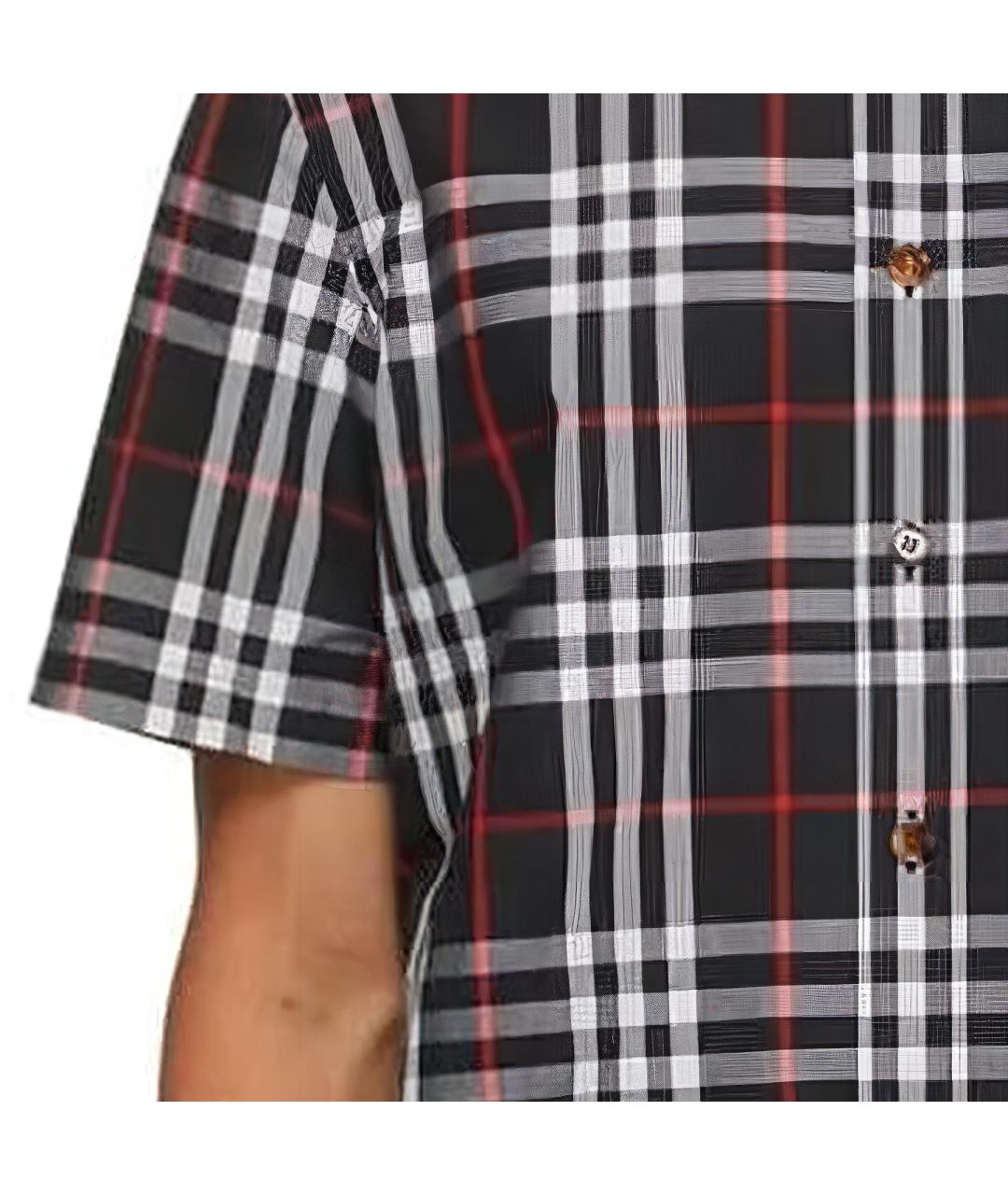BURBERRY Темно-синяя хлопковая кэжуал рубашка, фото 5