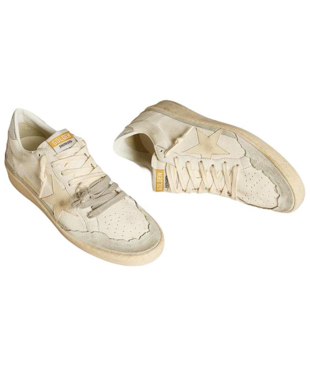 GOLDEN GOOSE DELUXE BRAND Бежевые замшевые кеды, фото 3